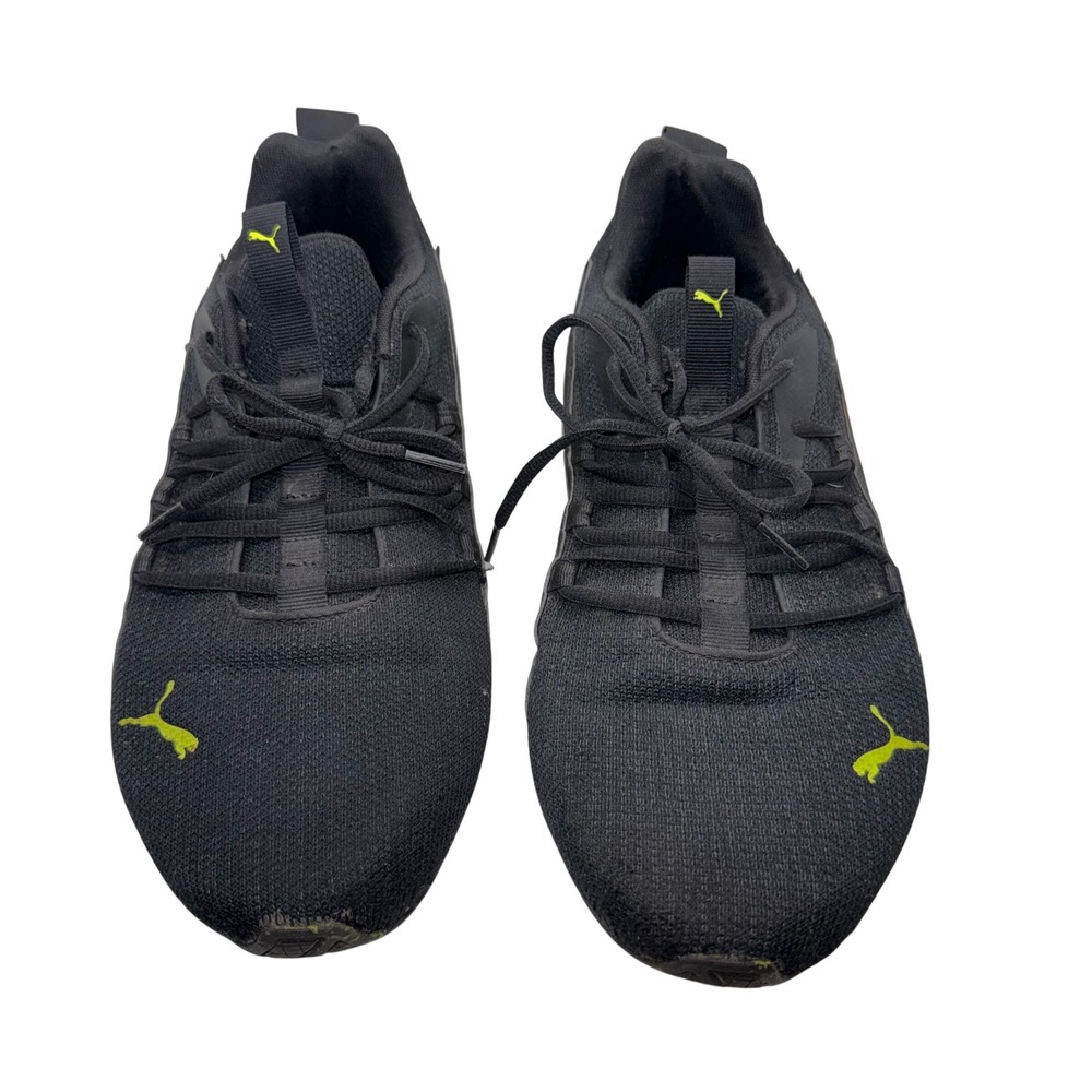 Puma Cell Magma Clean Mens 11 Black Lime Green Sneakers 378097-01 Low Top Shoes